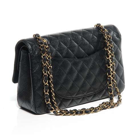 chanel pouch black caviar|CHANEL Caviar Quilted Medium Double Flap Black.